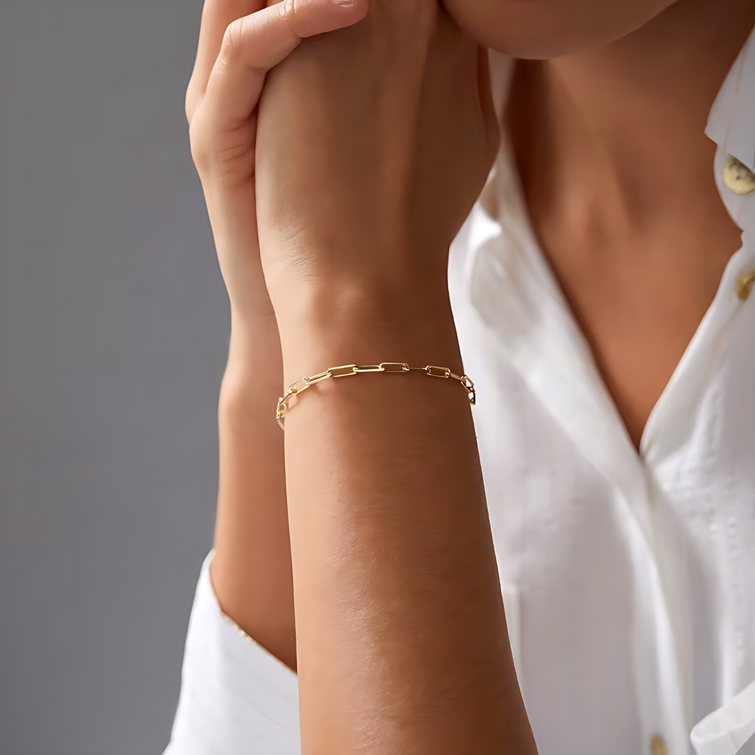 Paperclip Bracelet Gold