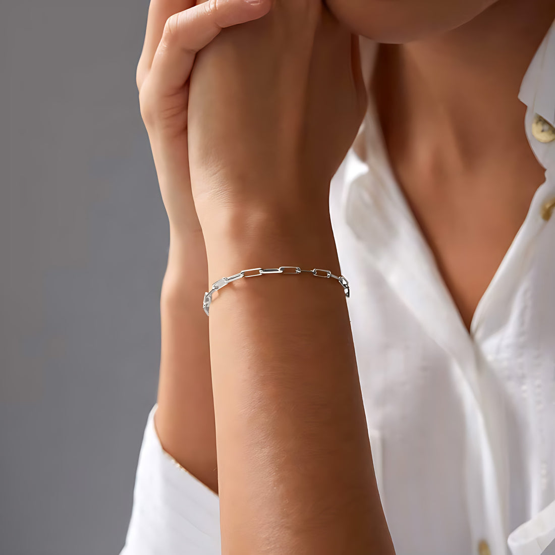 Paperclip Bracelet Silver
