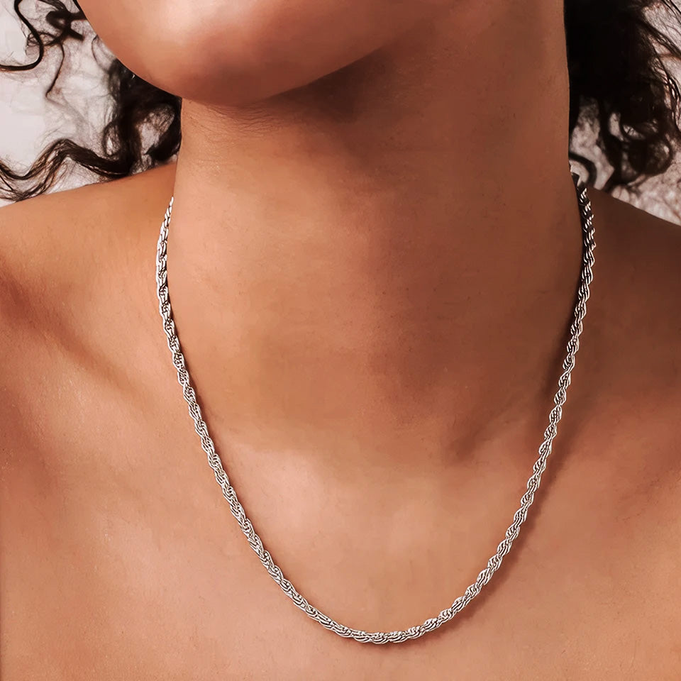 Rope Silver Necklace