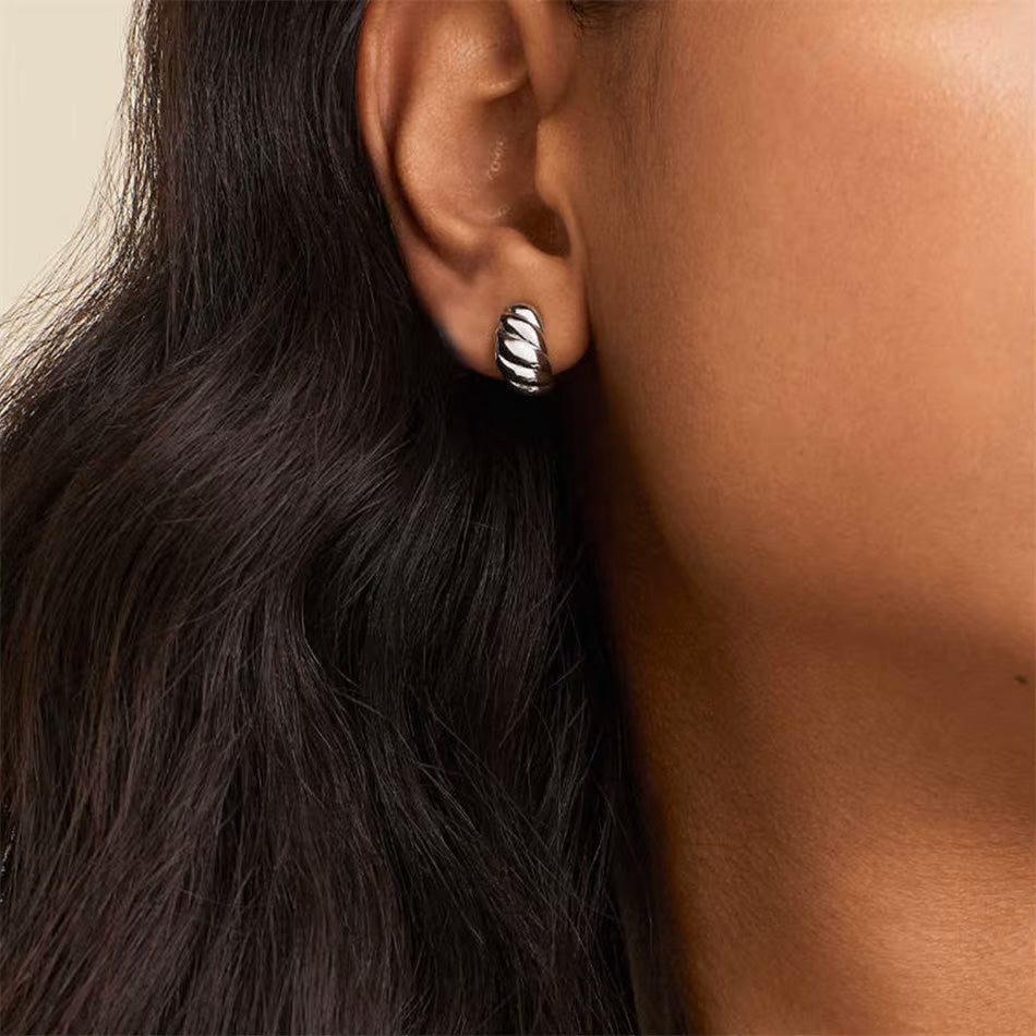Earrings crossaint Silver