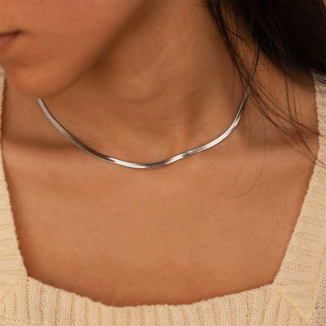 Snake Necklace Silver
