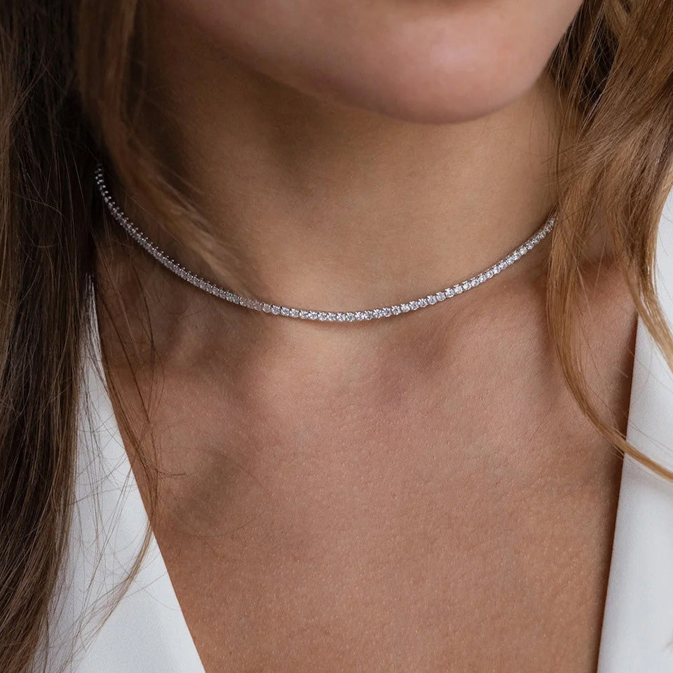 Tennis Silver Necklace